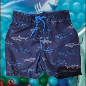 Old Navy Boy's Shark Theme Swim Trunks